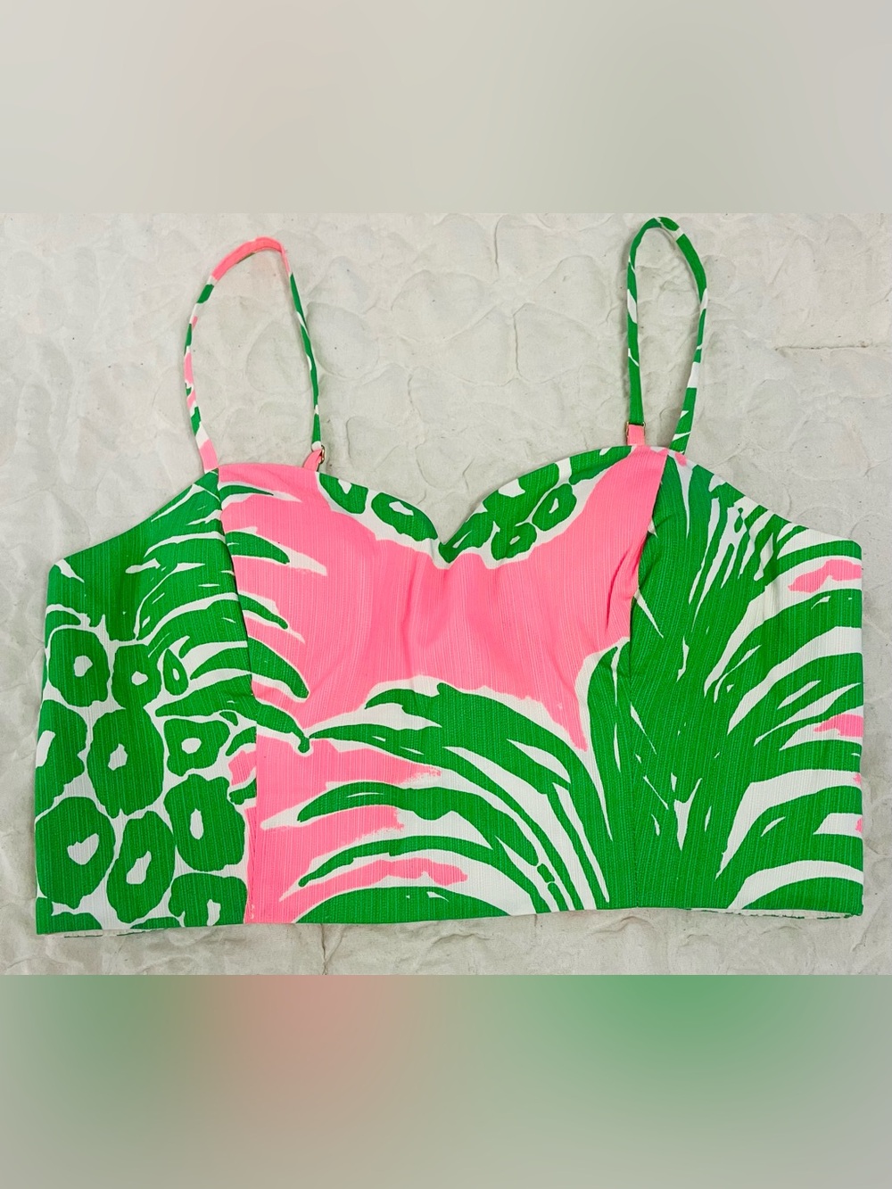 RARE! Lilly Pulitzer Parfait 2 piece Set Pink Flamenco Pineapple (Flawed) - Picture 2 of 16